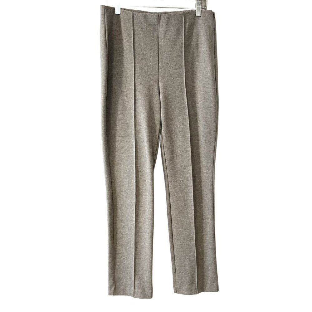 Chico's Neutral Taupe Boot-Cut Ponte Pants